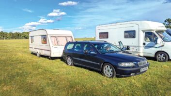 NIgel's caravan, Penny, at Red Rooster