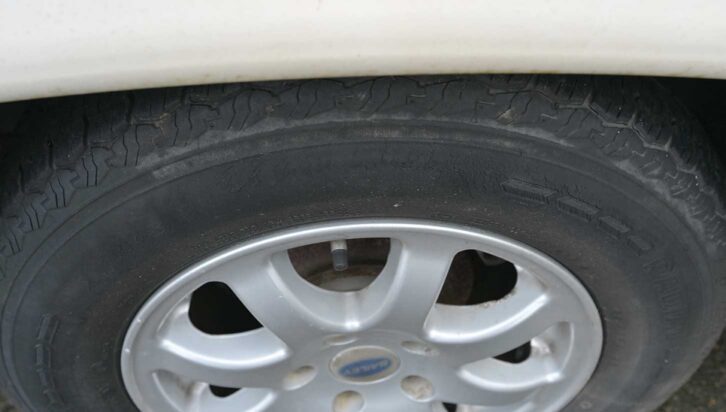 A caravan tyre