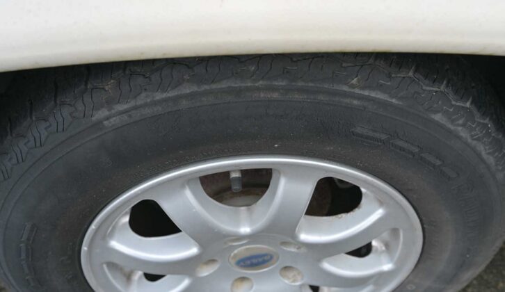 A caravan tyre