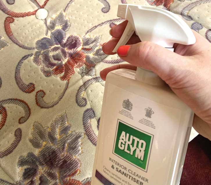 Using Autoglym on the interior fabrics