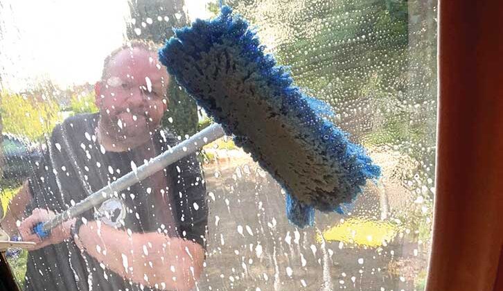 Cleaning the windows