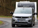 A Rifter towing a caravan