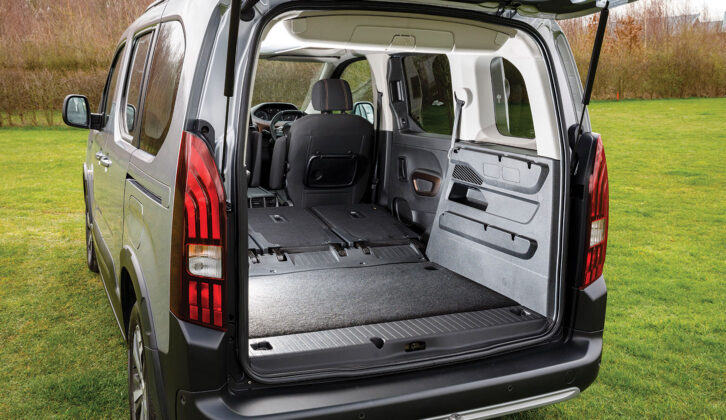 Looking into the boot space with the back seats down