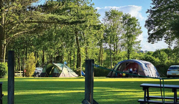 Tents pitched up at Silver Sands