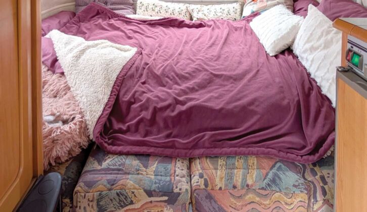 The colourful bedding in the Eriba