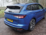 The Enyaq from the rear