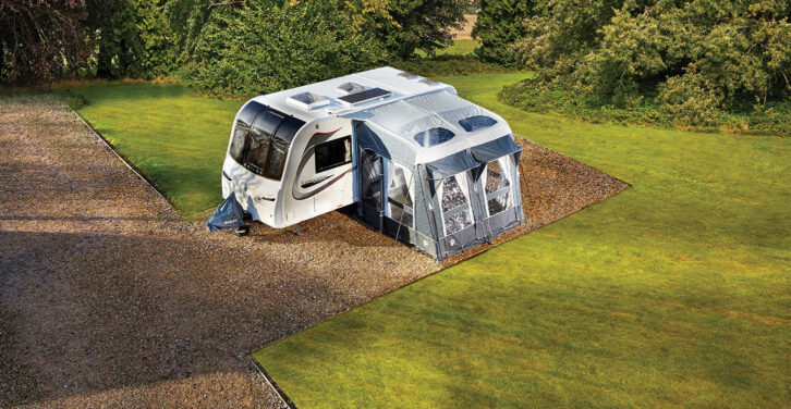 A caravan awning
