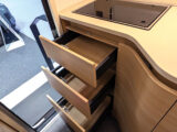 The drawers in the kitchen