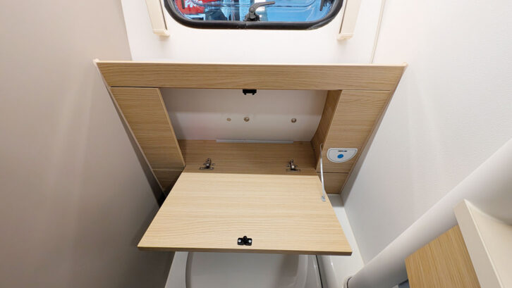 The locker above the loo