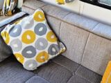 A cushion in the parallel lounge