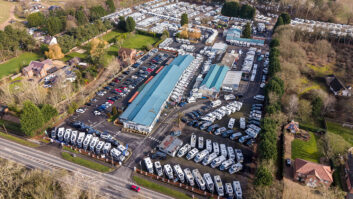 An aerial shot of Yorkshire Caravans & Motorhomes