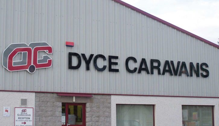 The exterior of Dyce Caravans