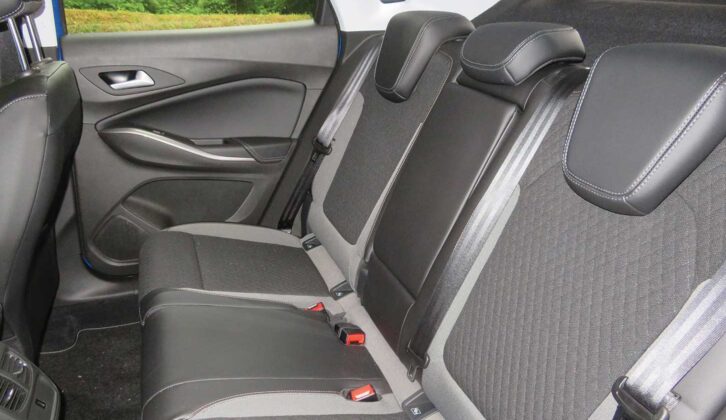 The rear seating in the Grandland