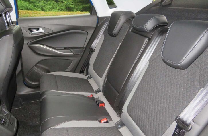 The rear seating in the Grandland