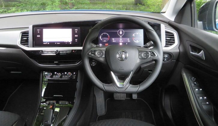 The dashboard in the Vauxhall Grandland