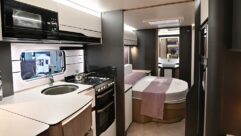 The interior of a Swift Elegance