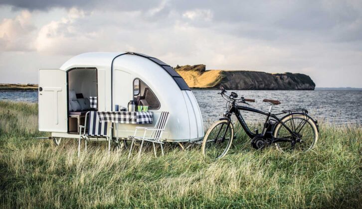 The Wide Path Camper and a bicycle