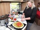 Cooking in a caravan kitchen