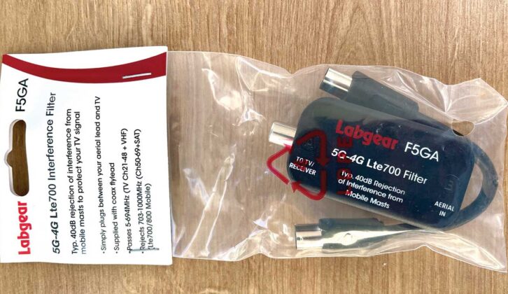 The filter in its packaging