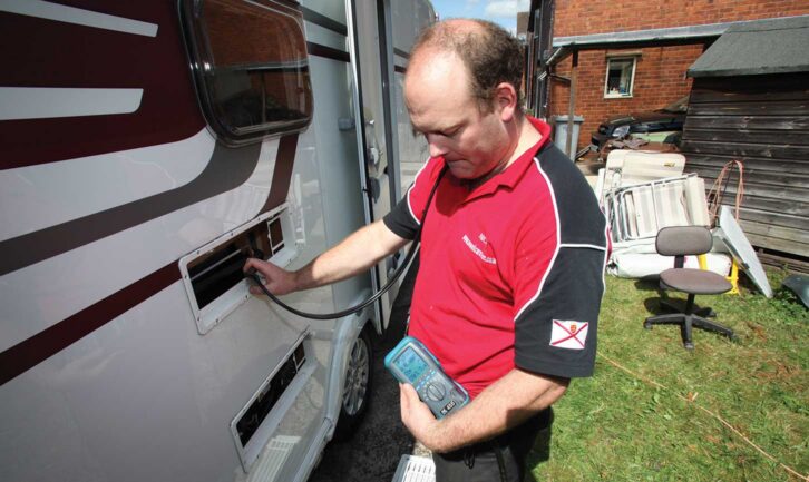 Servicing being carried out