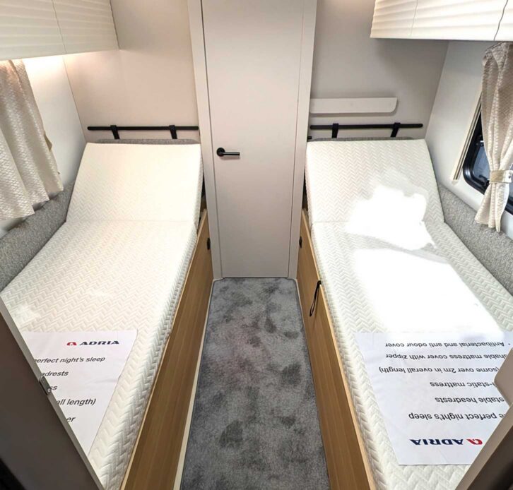 The fixed single beds in the Seine