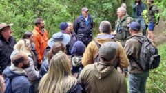 Ray Mears leading the group
