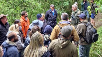 Ray Mears leading the group