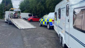 The stolen caravan having been recovered by police