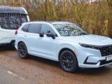 The Honda CR-V hitched up to a van