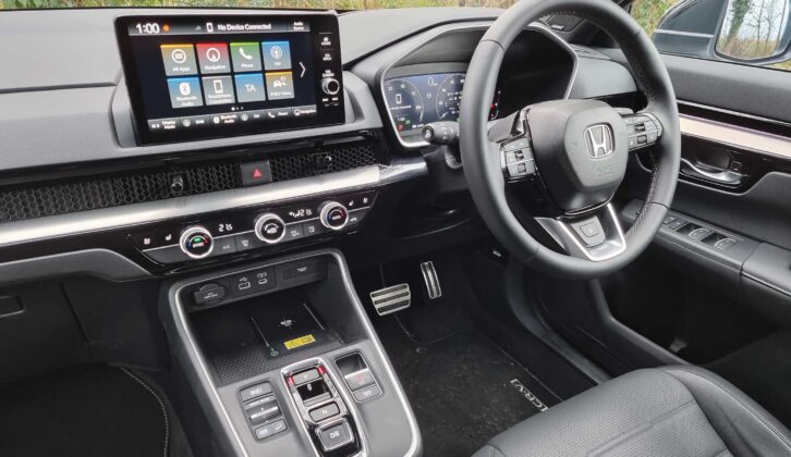The touchscreen in the CR-V