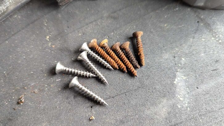 Old and new screws