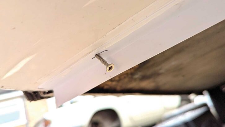 An unscrewed screw