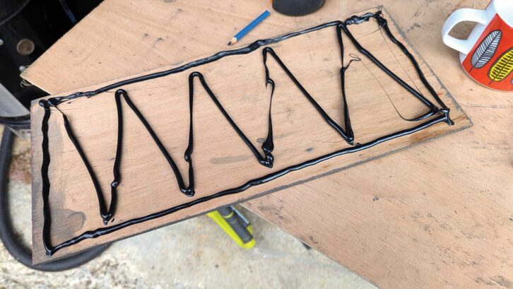 Ready to bond the floor section into place