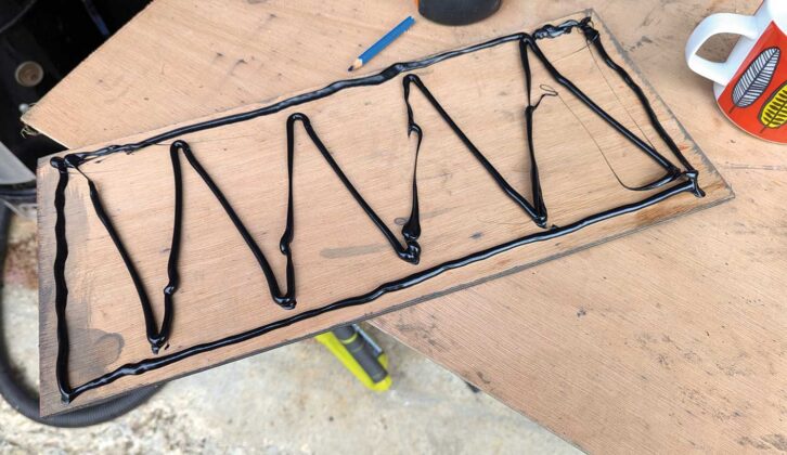 Ready to bond the floor section into place