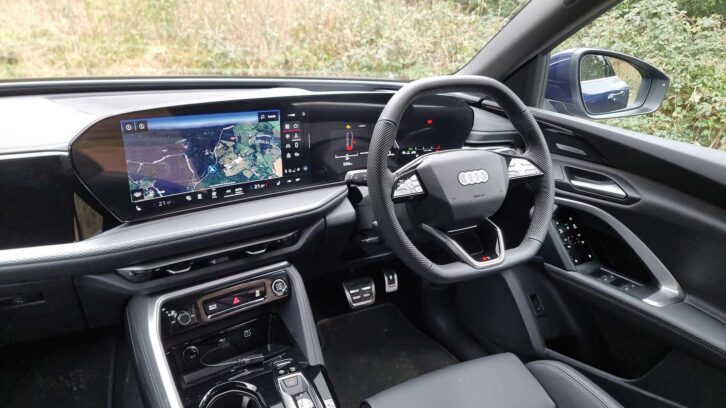 The cab in the Audi
