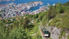 An aerial shot of Bergen