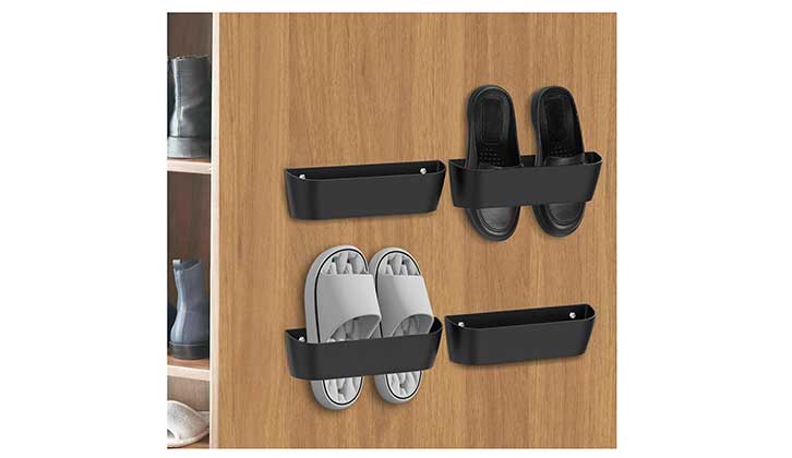 Wall-mounted shoe rack