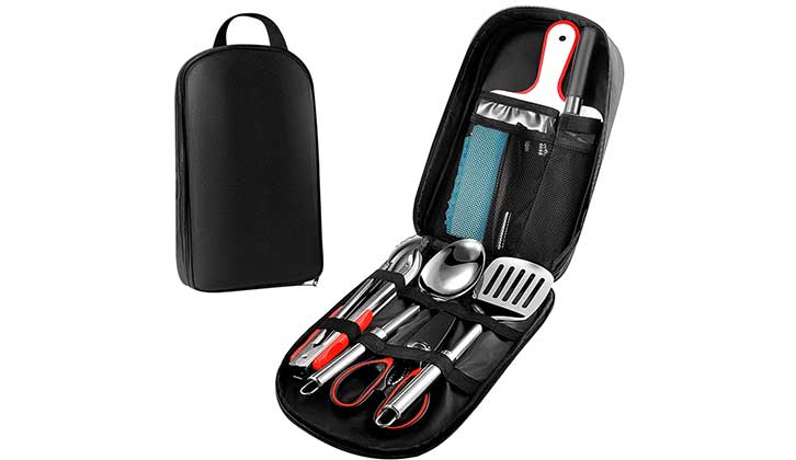 Nine piece cooking utensil set