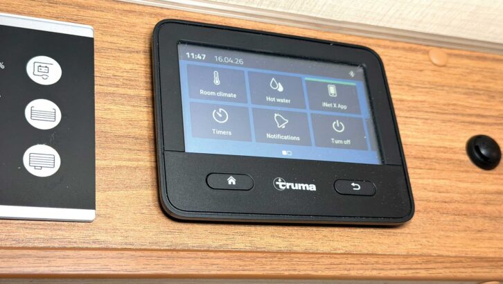 The control panel fitted