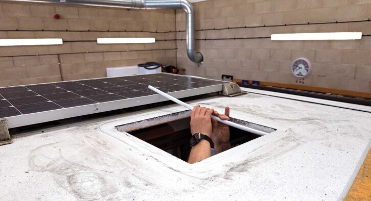 Creating the cable hole