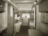 Somebody relaxing inside an Eccles caravan, 1938