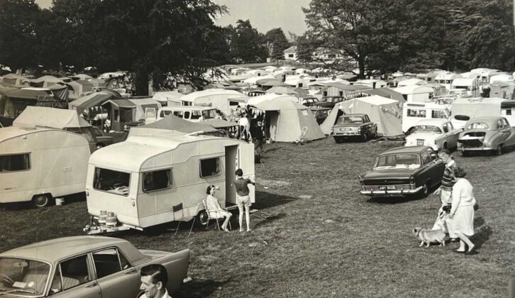 A busy campsite at Canwell Midlands Regional Meet