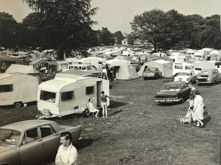 A busy campsite at Canwell Midlands Regional Meet