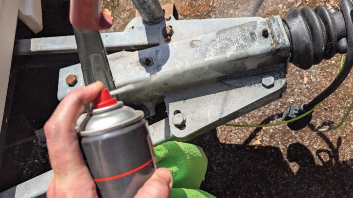 Using brake cleaner