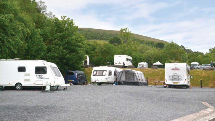 Caravans on a campsite