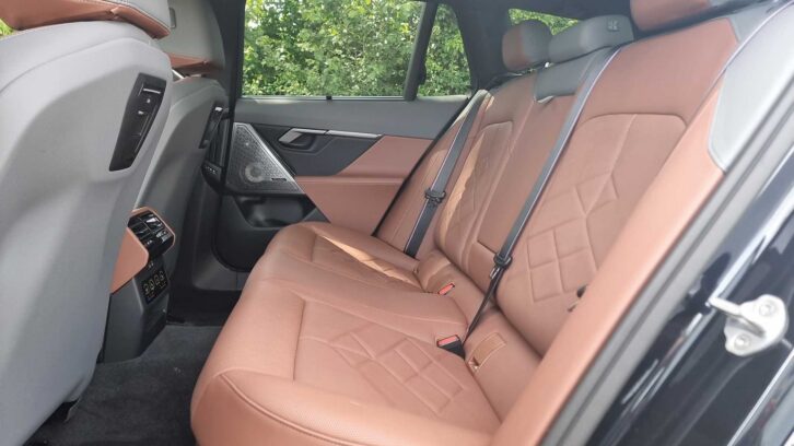 The interior in the BMW