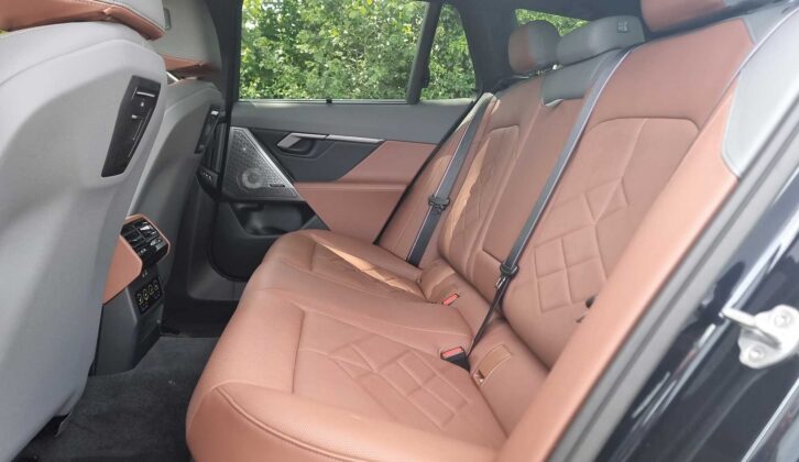 The interior in the BMW