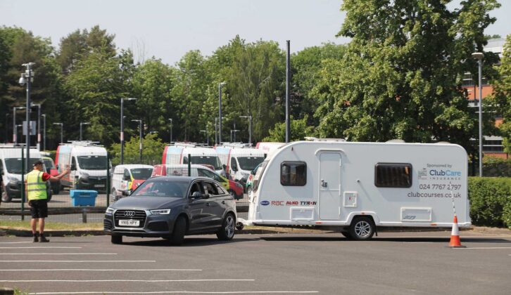 A towing course underway