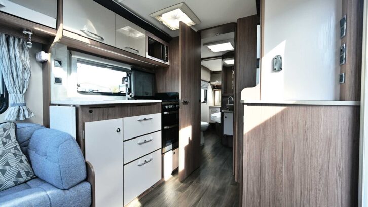 The storage in the kitchen
