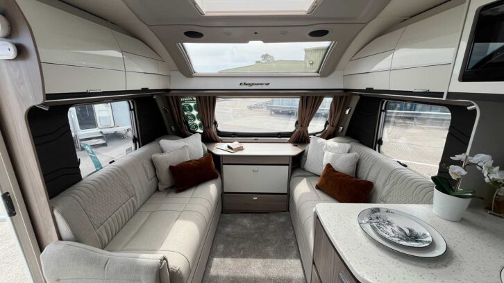 Looking at the lounge in the Elegance Grande 835